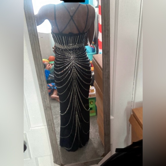 Cute Formal/Dinner Rhinestone Dress - Picture 6 of 11